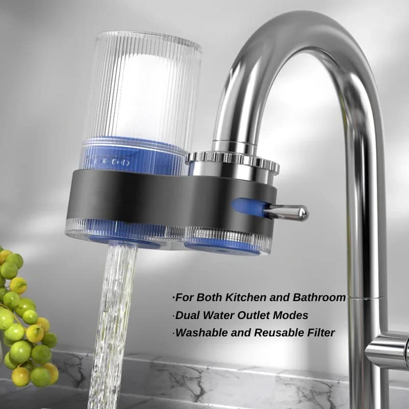 Rubinetto Depuratore Acqua Filtro Lavabile Sostituzione Rubinetto Della Cucina di Lunga Durata Filtro In Ceramica Miscelatore Aeratore con 2 Filtri