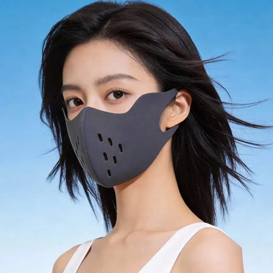 Summer Seamless UV Protection 3D Face Mask For Women Cool Breathable Sunscreen Mask
