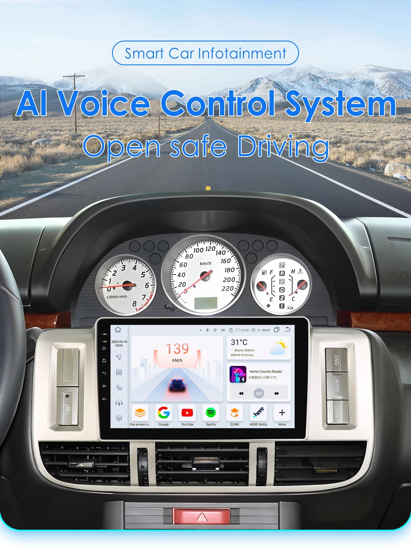 Autoradio Android 14 per Nissan X-Trail T30 2000-2009, Lettore Multimediale Video 7862, Carplay, Schermo Intelligente da 9 Pollici