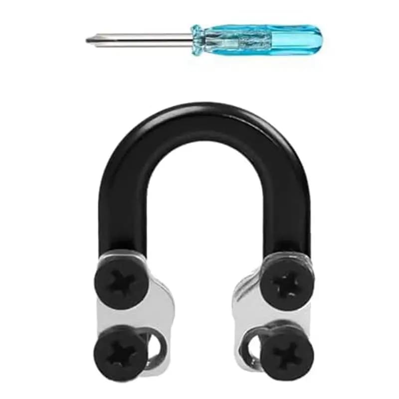 1 Pack Archery Compound Bow D Loop-Metal D Ring Buckle Release Nocking Loop With Screwdrivers