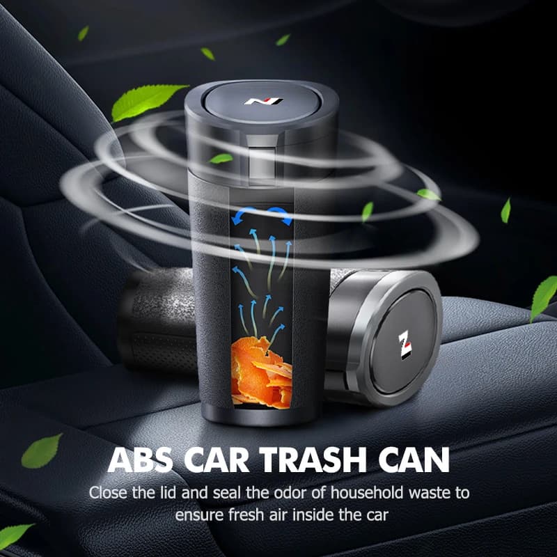 Car Trash Bin Garbage Can Dustbin Waste Rubbish Basket Organizer For Hyundai N Line i20 i30 Sonata Tucson Azera Elantra Veloster