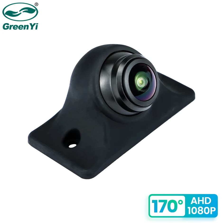GreenYi AHD 1920x1080P Telecamera posteriore per auto Full HD Visione notturna 170 ° Telecamera anteriore di retromarcia per veicolo con lente Fisheye C879