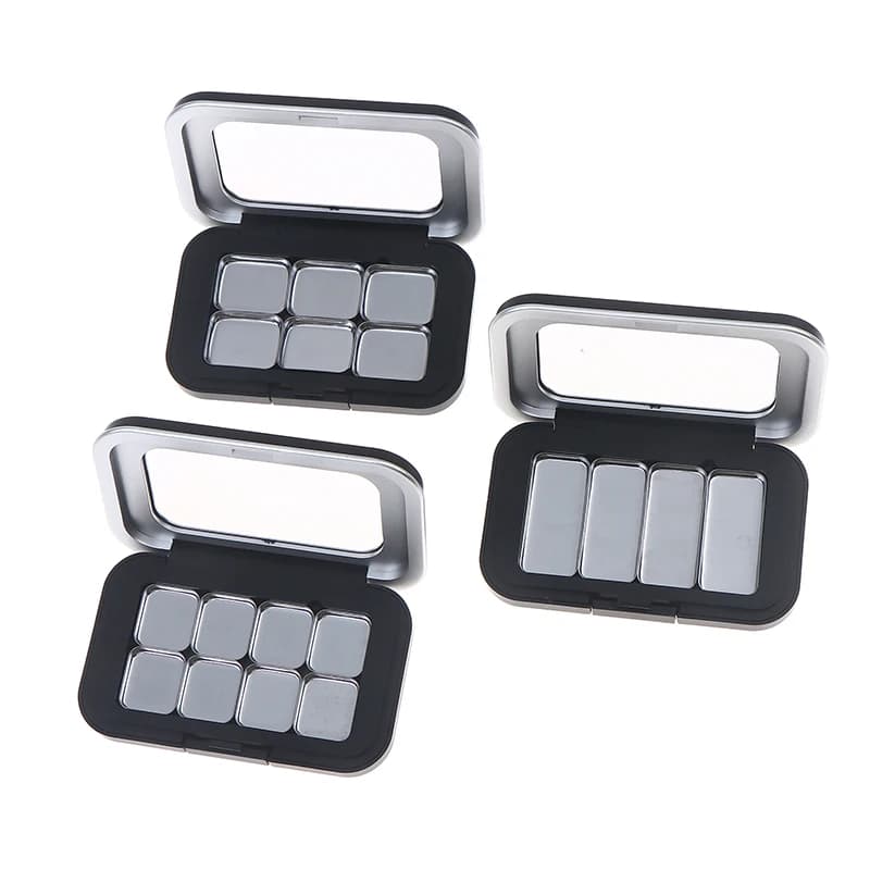 【xxx】Scatola Trucchi Glitterata Fai-da-te Vuota Magnetica con Specchio, Palette Cosmetica con 1/2/3/4/6/8 Scomparti, per Ombretto, Fard, Rossetto