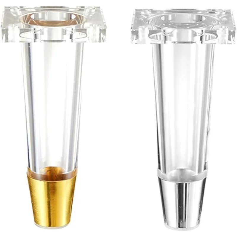 Gambe per tavolo moderne, piedini per mobili da cucina, gambe in acrilico per mobili, gambe di supporto trasparenti per armadietti, con viti, set da 4