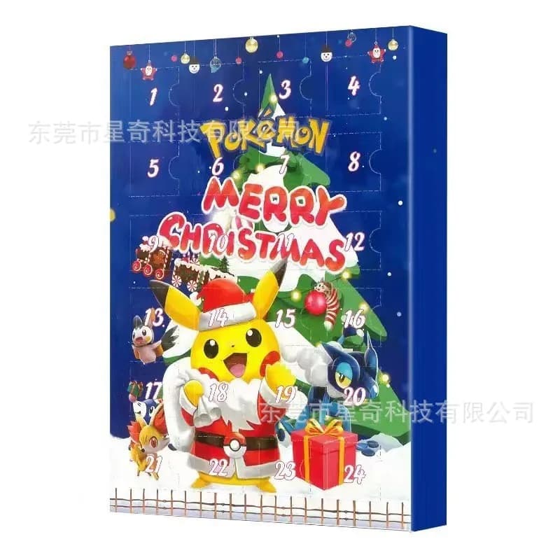 Set di 24 Figurine Pokemon, Regalo di Natale, Calendario dell'Avvento, Scatola Misteriosa, Kawaii Pikachu, Modellini Anime in PVC, Giocattolo per Bambini