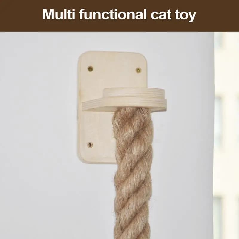 Climbing rope for wall mounted cats Climbing staircase for kittens Jumping staircase for pets for paws grinding Graffi for wall mounted kittens