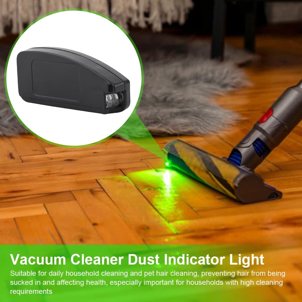 Accessorio Luminoso Verde per Aspirapolvere, Lampada LED per Rilevamento Polvere, Luce per Aspirapolvere per Casa e Negozio di Animali