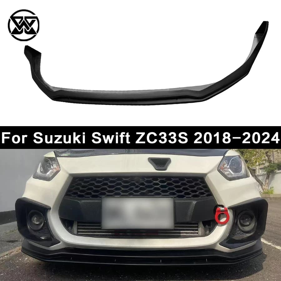 Splitter Carbon Fiber Car Front for Suzuki Swift Sport ZC33S 2018-2024, Spoiler Diffuser for Front bumper, Body Kit