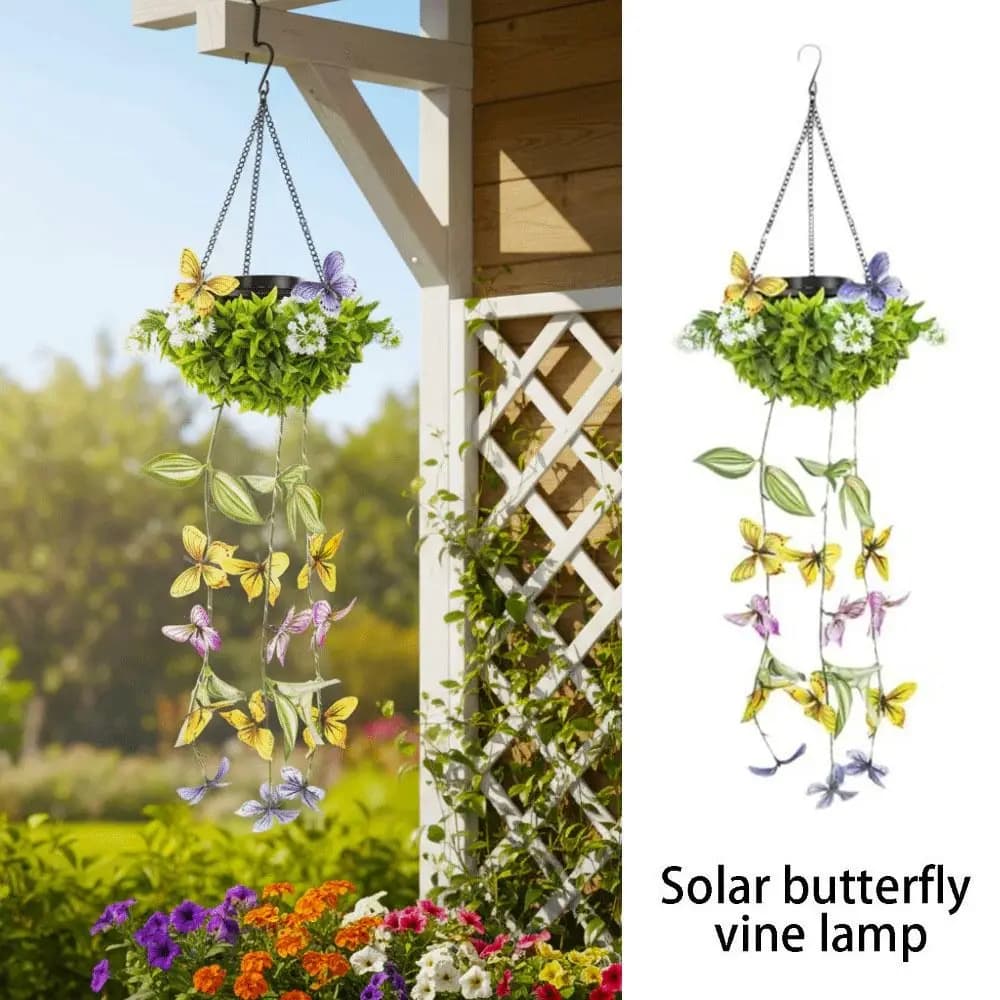 Waterproof Solar Butterfly Shape Lamp, Butterfly Decoration, Artificial Plant Shape Lamp, Solar Lamp for Artificial Plants