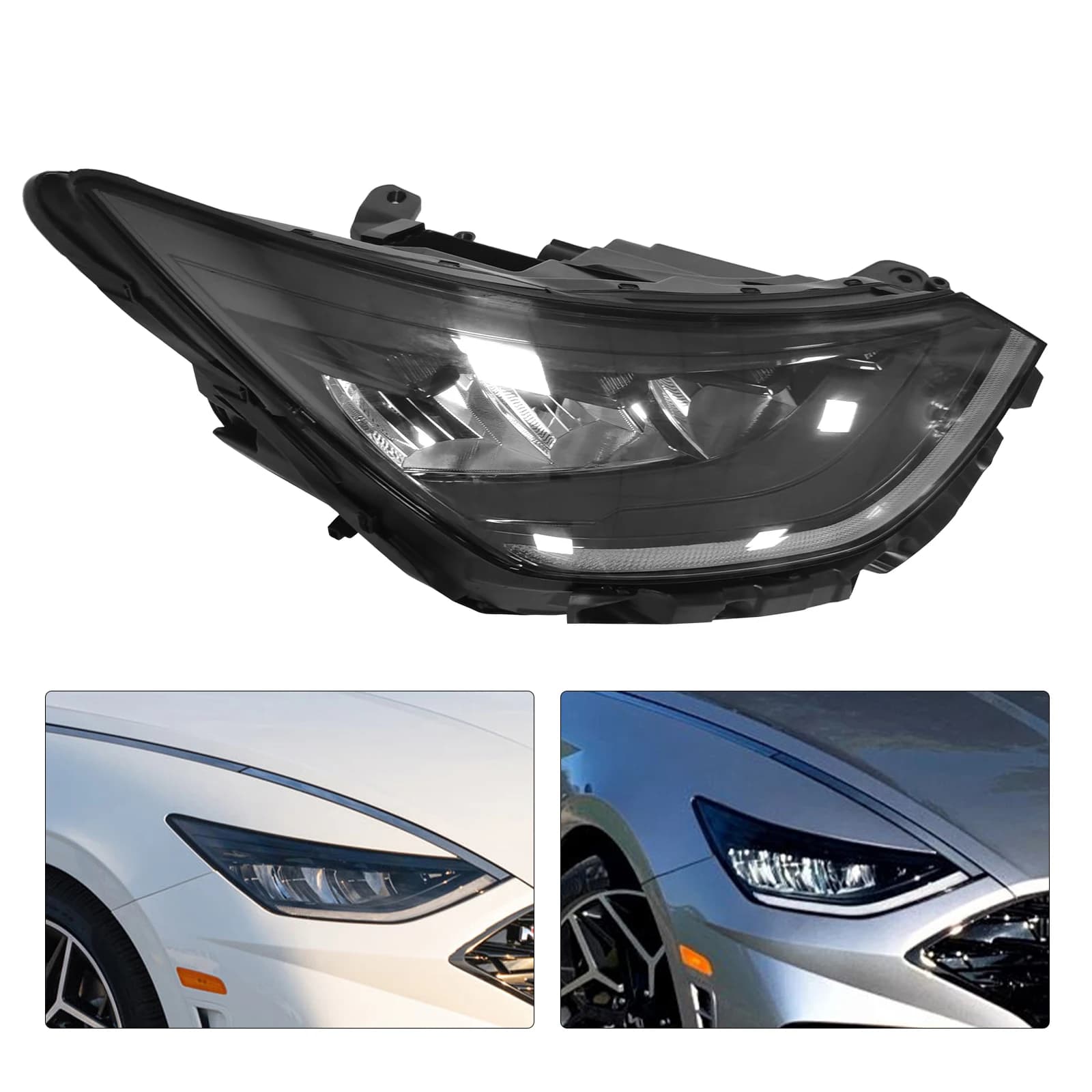 Gruppo faro LED destro per Hyundai Sonata 2020-2022 - Faro LED completo lato passeggero 92102L0100