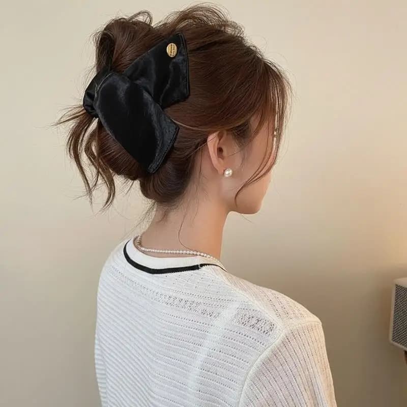 Korean Fashion Ins Striped Triangular Hair Clip For Updo At The Back Of The Head New Shark Clip Hairpin Women Hair Accessory