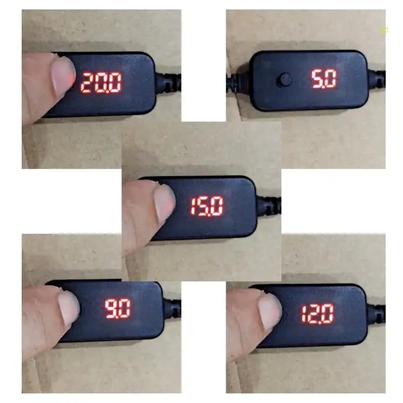 USB C Tipo DC5.5x2.1mm 5V 9V 12V 15V 20V PD Trigger Cavo Regolare tensioni Dropshipping