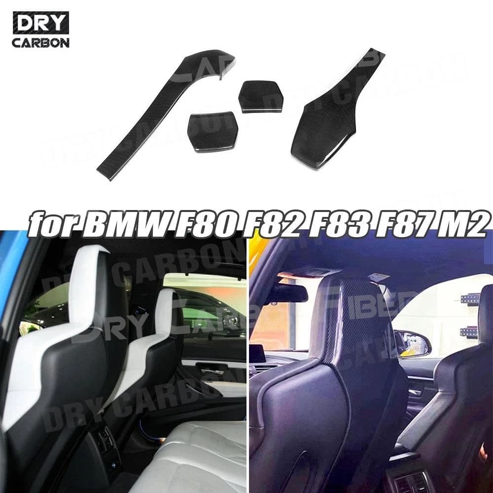 Auto In Fibra di carbonio Sede Interna Posteriore Coperture Trim per BMW F80 M3 F82 F83 M4 F87 M2 M2C 2014 2015 2016 2017 2018 2019 Accessori