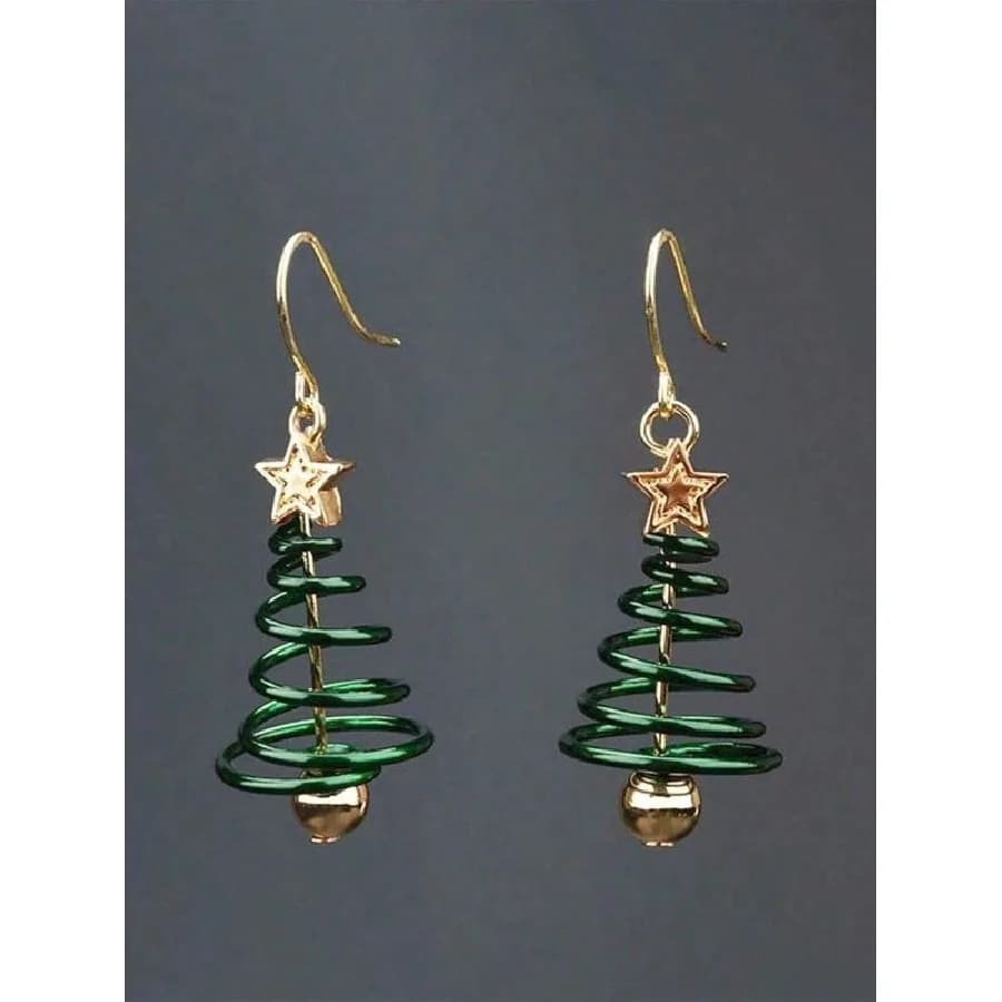 Orecchini a stella multistrato creativi natalizi, borchie alla moda per albero di Natale, simpatico motivo a farfalla, regalo perfetto per gli amici e