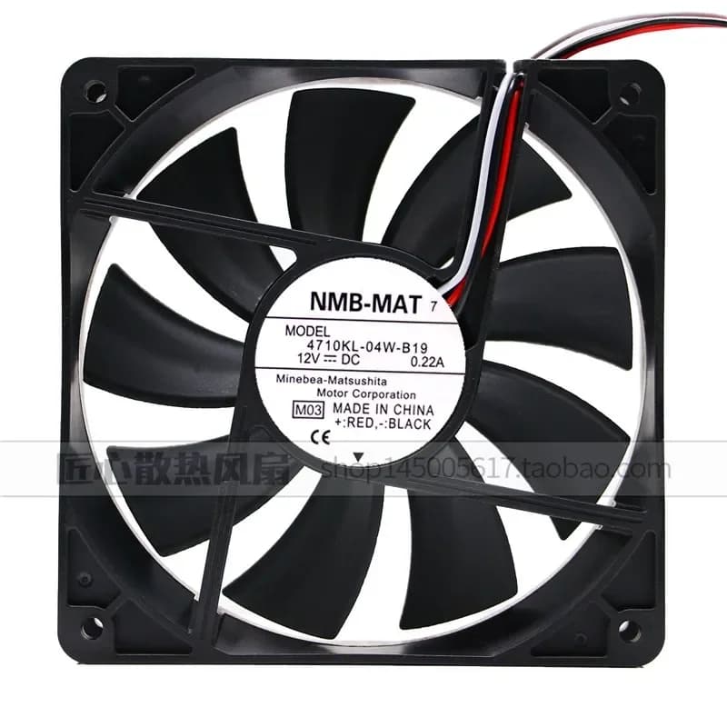 NMB 12025 12V 0.22A 12CM 4710KL-04W-B19 Silent Chassis Cooling Fan for Computer Server Cabinet