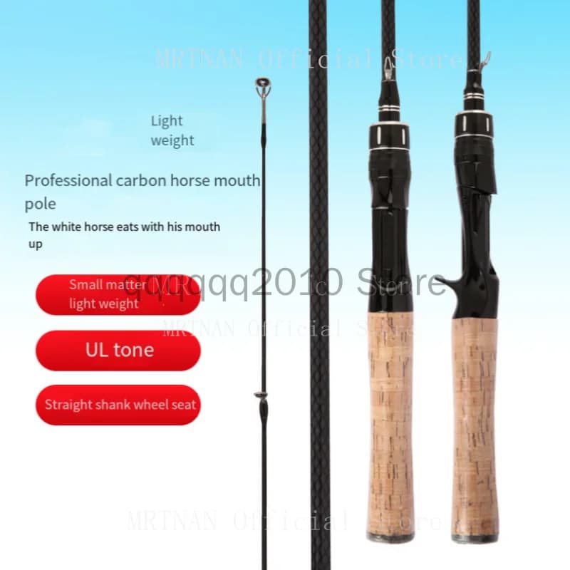 2 Sections Spinning Casting Rod for Jigging Bass Trout 1.68m Fishing Rods Solid UL Tip Lure 0.5g-8g Slow Action Ultralight