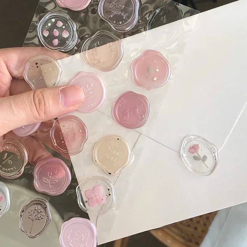 18 pz Vintage Sigillo di Cera Timbro Adesivi FAI DA TE Scrapbooking Ufficiale Planner Decorazione Cancelleria Coreana Busta Kawaii Etichette di Tenuta