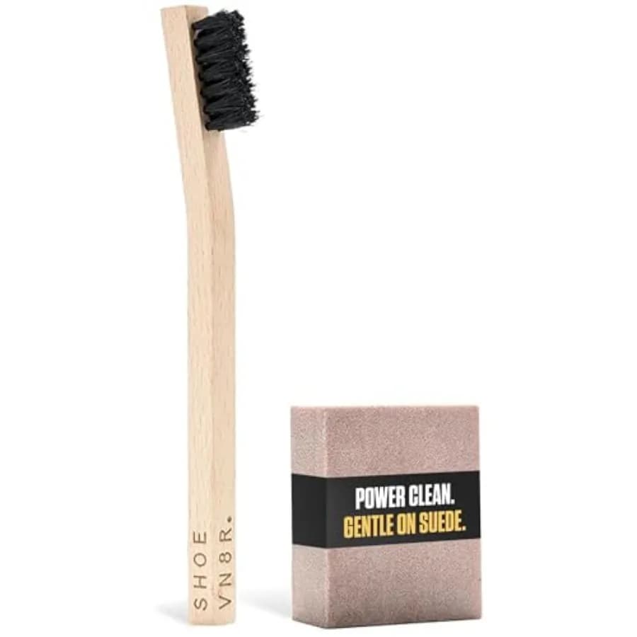 Kit per Pelle Scamosciata - Detergente per Sneaker e Cura delle Scarpe per Calzature in Nabuk e Pelle Scamosciata Chiara - Rimuove Delicatamente Macchie e Graffi