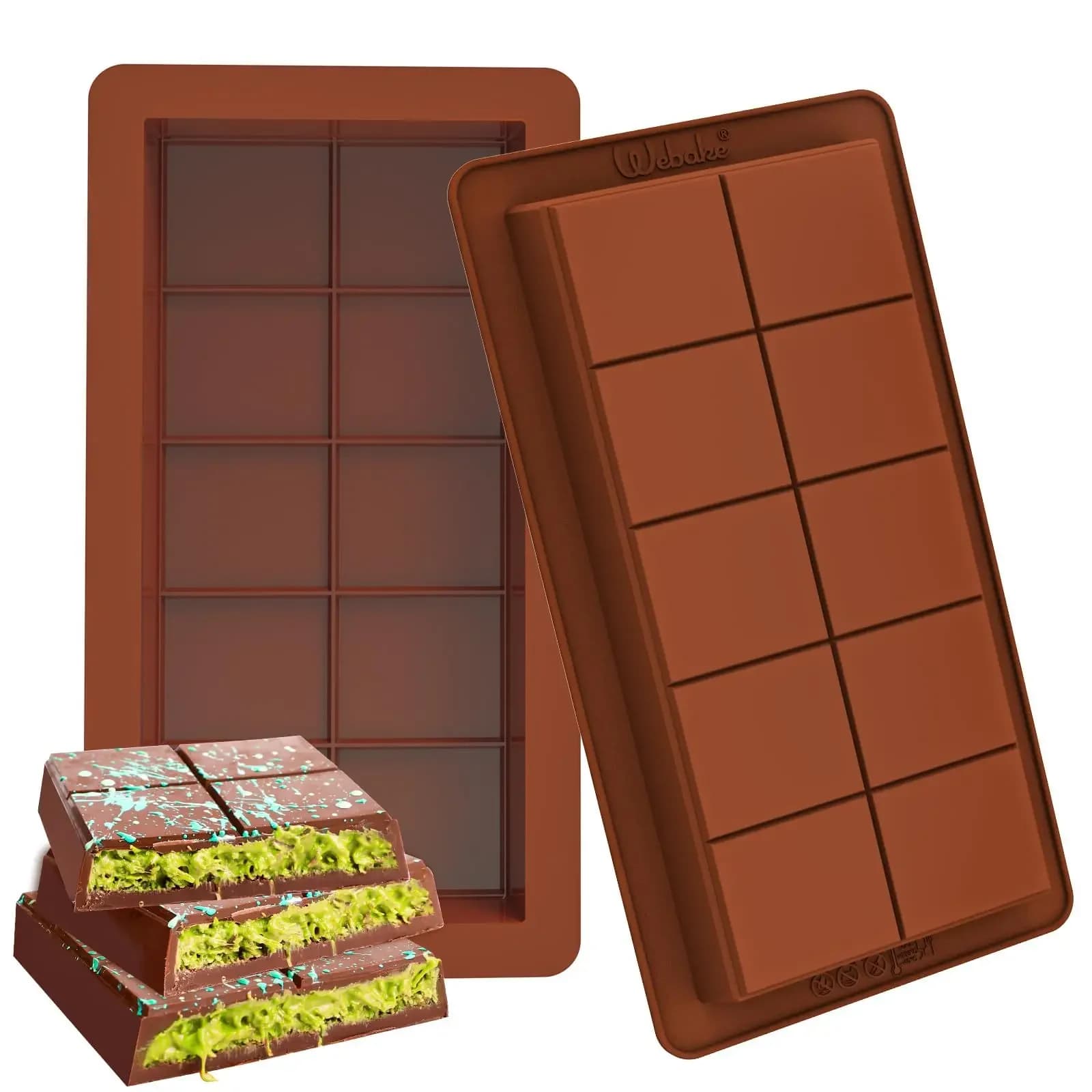 Stampo per cioccolato in silicone per uso alimentare, baccelli da bar, griglia MAX, utensili da cucina per torte, rompere le parti, facile rilascio, proteine fatte a mano