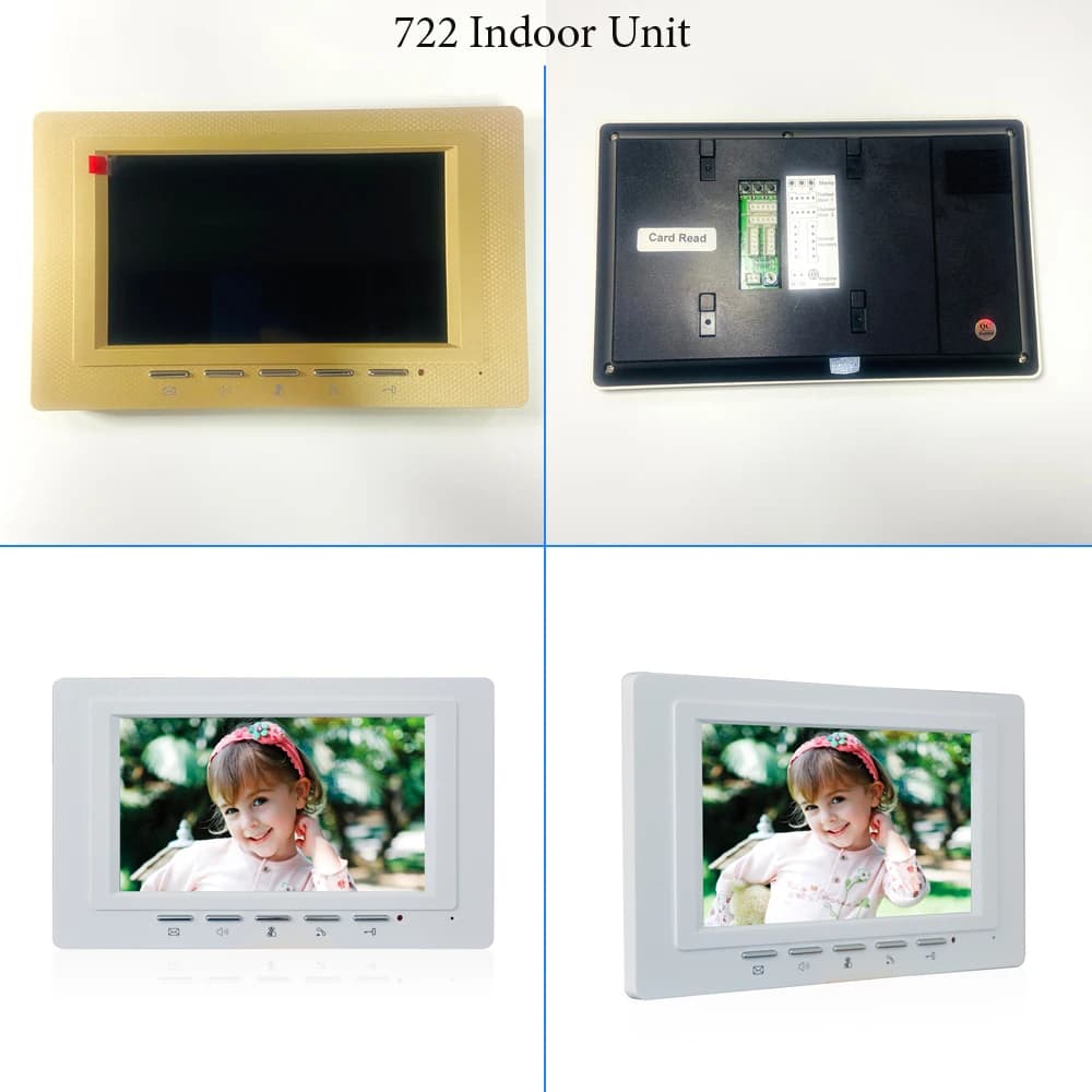 Videocitofono per uso domestico Sistema citofonico a filo Schermo LCD a colori da 7 pollici Telecamera impermeabile Campanello per porta Suoneria Parlare indietro per visitatori