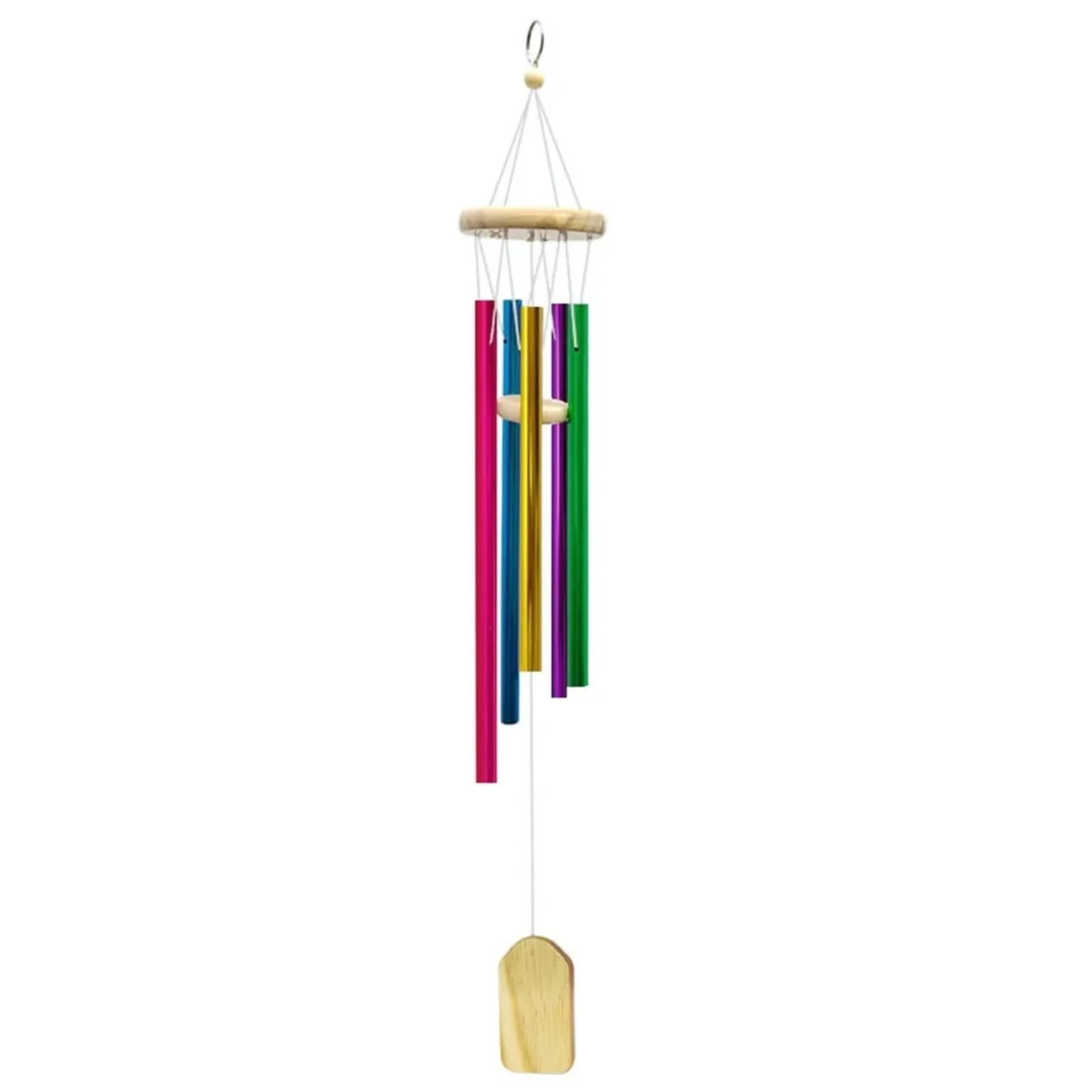 Outdoor Large Deep Tone Sympathy Wind Chime Personalized with 5 Tuned Tubes