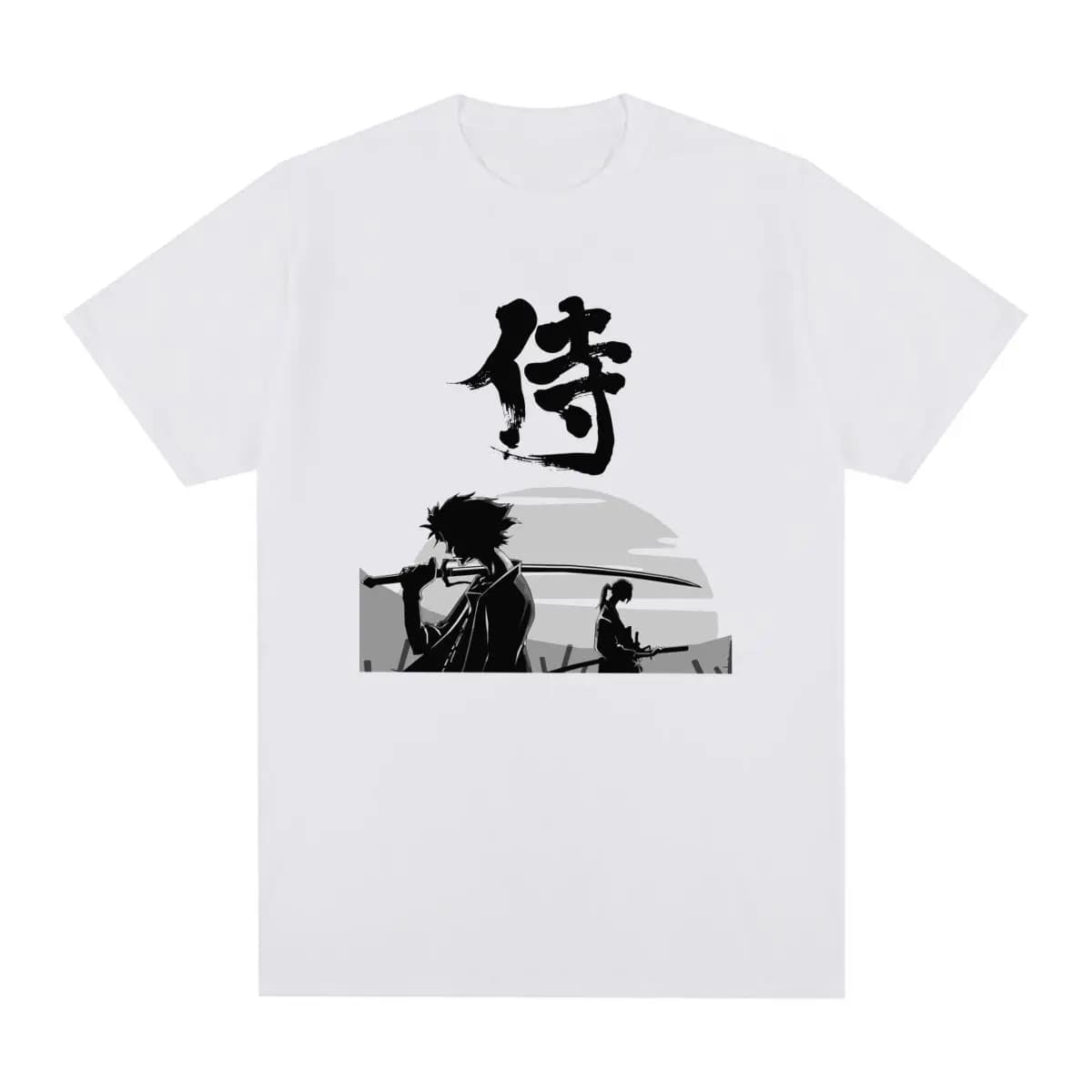 Samurai Champloo Vintage T-shirt Anime Manga Gift Men's T-shirt Cotton New Women's T-shirt Top