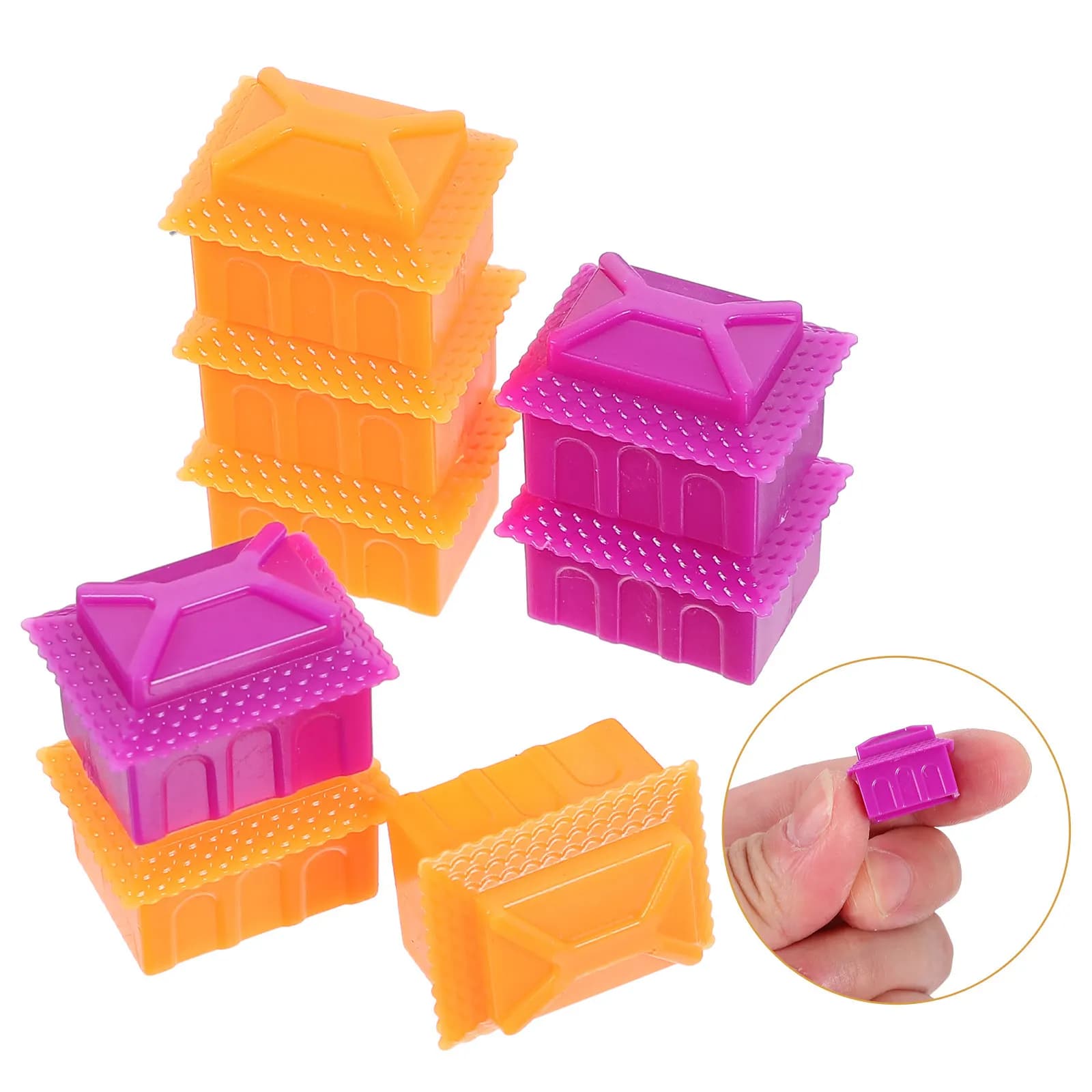 Set di 40 Pezzi di Ricambio in Plastica per Gioco da Tavolo Rich Man: Token Casa e Hotel per Giochi da Tavolo, Scacchi, Decorazioni e Giochi di Gruppo
