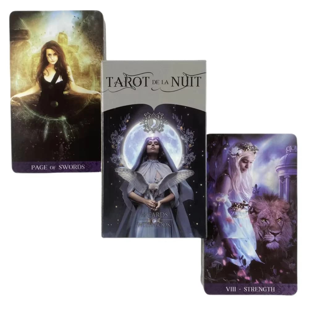 Tarot De La Nuit Versione inglese completa Guida PDF Gioco da tavolo per feste in famiglia Carte Mazzo Oracle