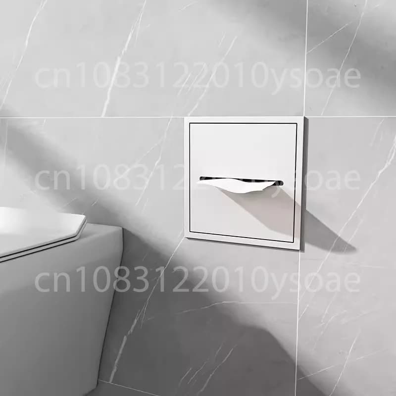 ‌ Porta carta igienica da incasso premium in acciaio inossidabile 304 - Dispenser da parete da incasso con ripiano nascosto per bagno e WC ‌