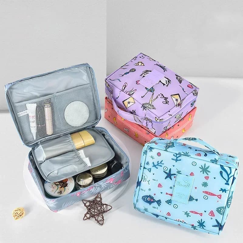 Borsa cosmetica da viaggio grande per donna Borsa impermeabile per trucco Organizzatore per trucco Borsa per kit da toilette femminile Custodia per trucco Custodia Lady Box