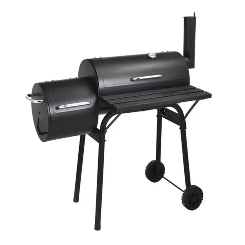 Griglia Barbecue da Campeggio con Camino, Grande Griglia Doppia per Esterni, Cortile, Feste, con Secchio per Carbonella