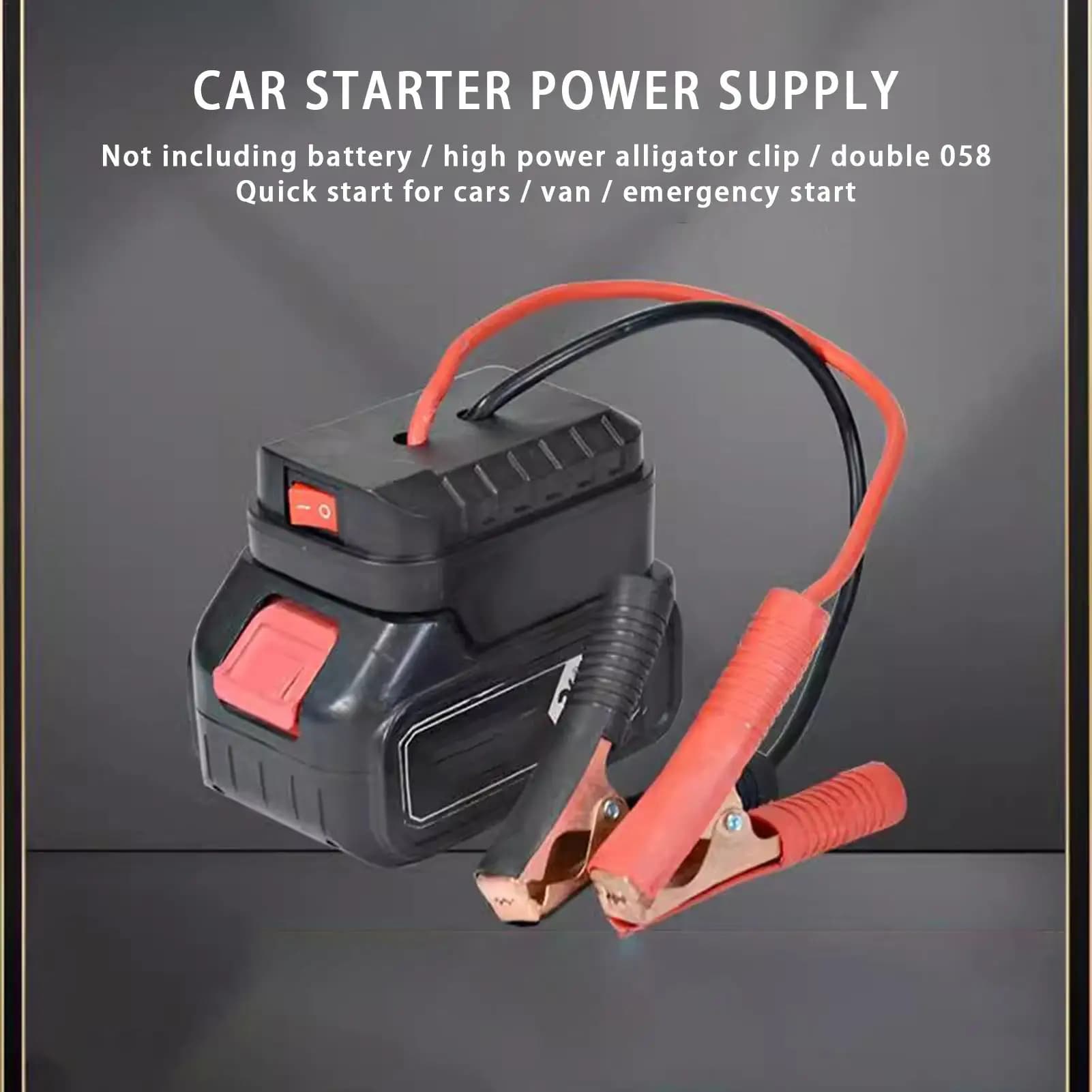 Avviatore di emergenza per auto Avviatore di emergenza portatile Batteria al litio Jumper Box Batteria Ricarica rapida Booster automobilistico con doppio USB