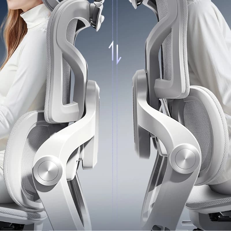 Sedia da ufficio ergonomica con supporto lombare, sedia da gaming, protezione per la schiena