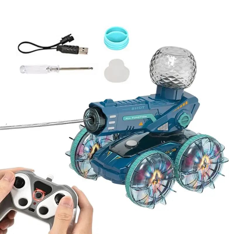 Pistole ad acqua per auto telecomandate Giocattolo Terra Acqua RC Giocattolo da corsa per bambini Adulti Spiaggia all'aperto Sabbia Estate