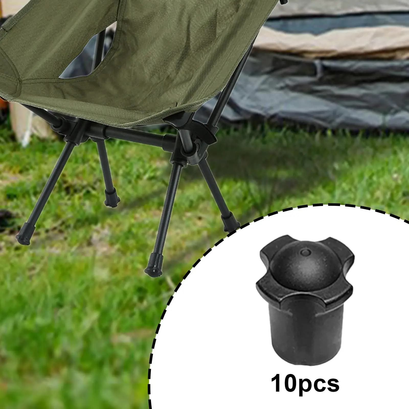 Chair Leg Caps Non Slip Rubber Chair Protectors Round Foot Pads for Moon Chair Beach Folding Chair Camping