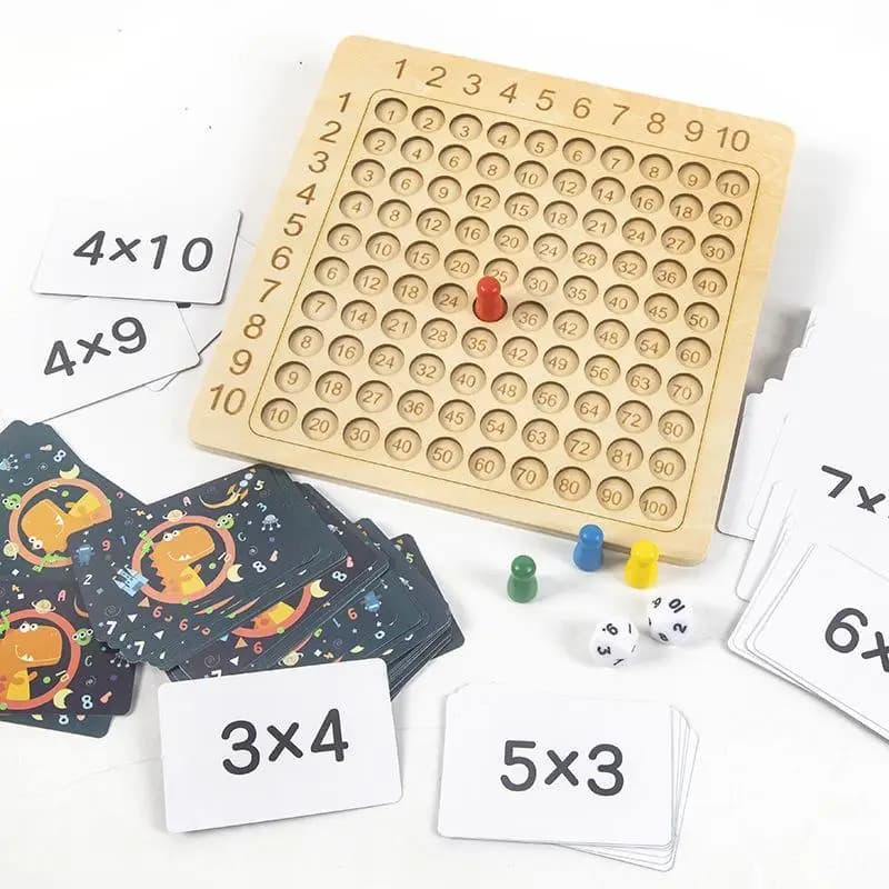 Multiplication Tables For Kids Number Learning Board Game Early Education Toy Wooden Multiplication Board Math Board Game