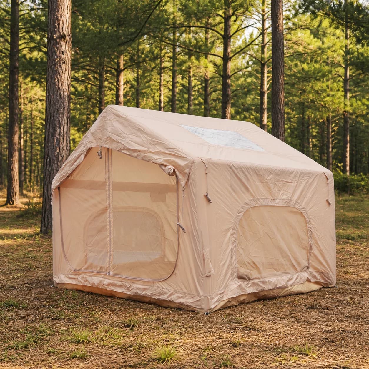 AT-7.5 Inflatable Tent 310x245x215cm Waterproof 210D Oxford Air Beam Camping Glamping Tent With Skylight
