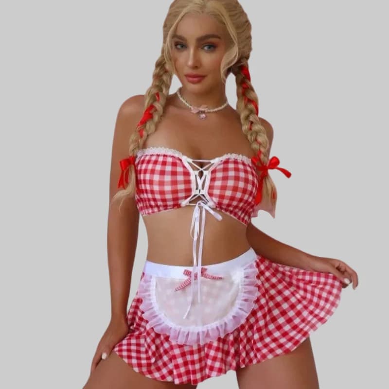 Tornova Erotic Maid Costume Sexy Game Role Playing Cute Uniform Women Pure Desire Body Shaping Seductive Underwear Split Kit