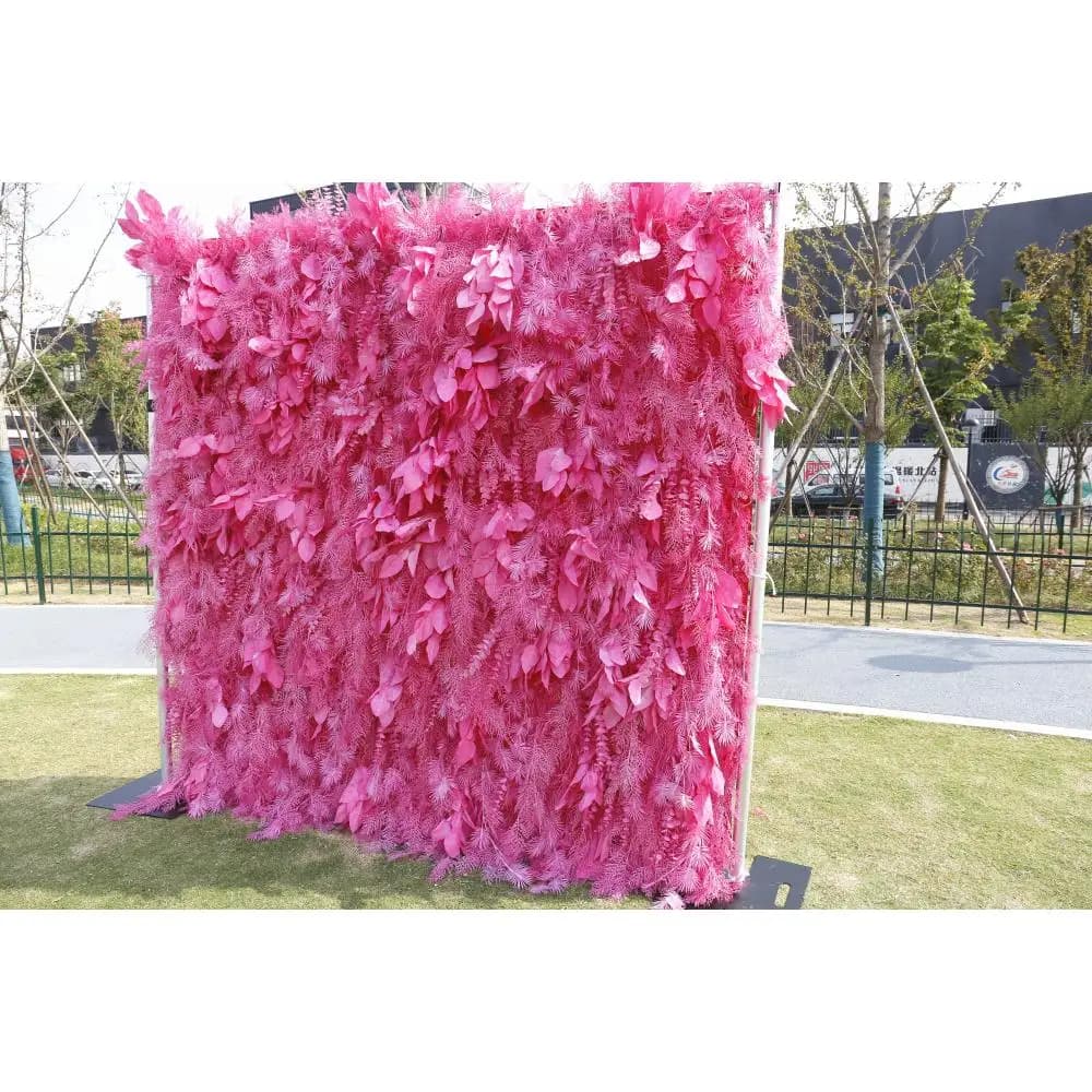FSDKX Artificial Green Plant Wall Landscaping Artificial RoseWedding Decoration Props Wedding Backdrop Flower Wall