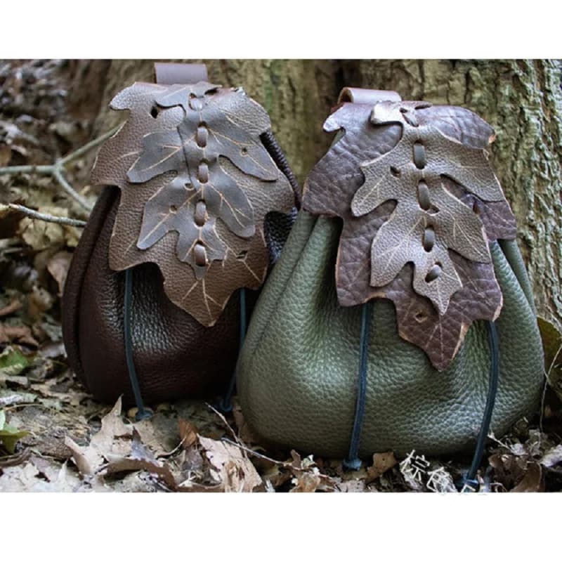 Portamonete con coulisse vichingo medievale Cintura piccola Custodia Hip Rene Lato Larp Bag Festival rinascimentale Portafoglio per soldi gioiello