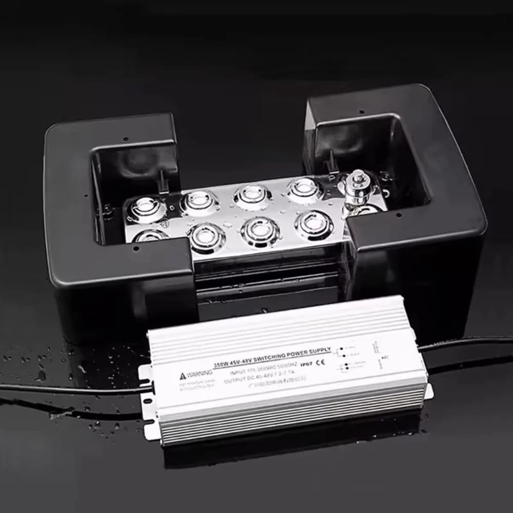 Umidificatore d'Aria Industriale a Ultrasuoni in Acciaio Inox da 5000ML, Atomizzatore Impermeabile con 10 Testine, Generatore di Nebbia Ultrasonica