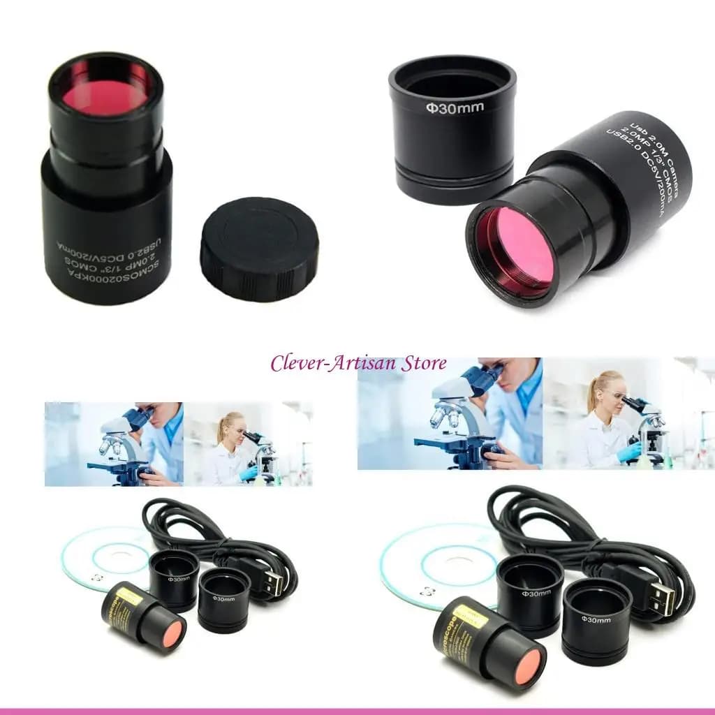 E06B oculare elettronico fotocamera per microscopio CMOS driver USB 2.0 gratuito con anello adattatore-