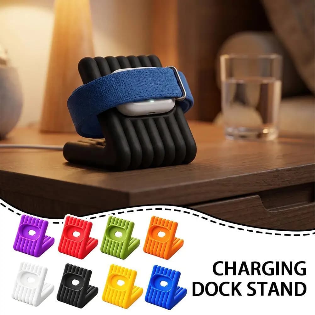 3D Printed Desk Dock For Fitbit Air Charger Stand With Cable Management Minimalist Nightstand Holder Accessories