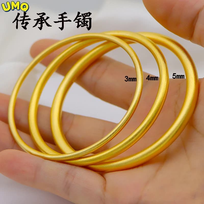 Braccialetto d'oro della sabbia dell'eternità della legge antica placcatura in oro 24 carati femminile autentico braccialetto in oro vietnamita 999 gioielli loto solido