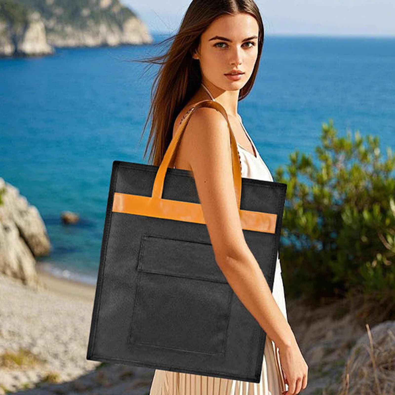Borsa Porta Scarpe da Viaggio con Manico, Impermeabile, Organizer con Tasche, Contiene 6 Scarpe, per Uomo e Donna, Uso Quotidiano