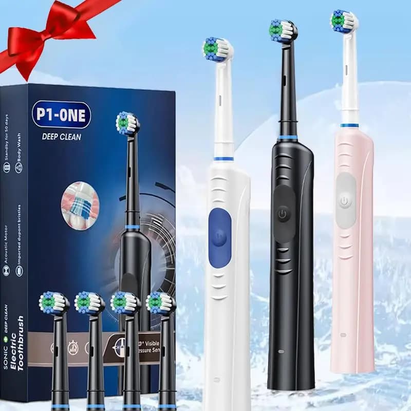 High-Efficiency Electric Toothbrush with 6 Cleaning Modes, Fast Charging & Timer Reminder, Ideal for Home Use & Gift Selection