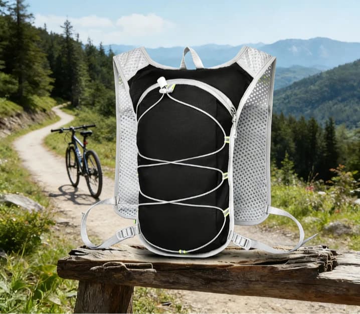 Light Nylon Water Backpack - Breathable Running Bag with Multiple Cycling Pockets and Outdoor Hiking