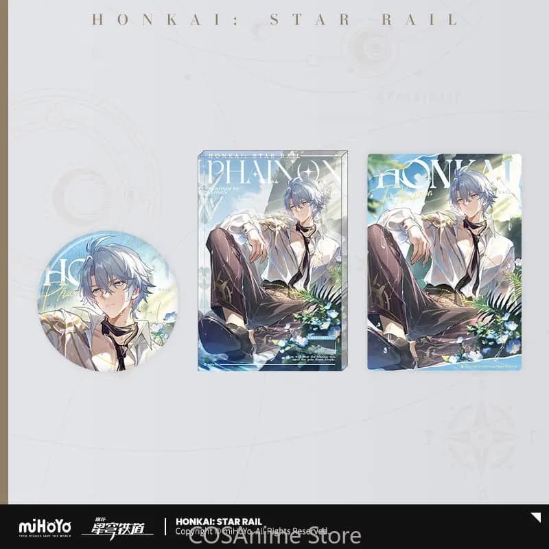 official Phainon Exhibition Painting Game Honkai Star Rail Anime Character Badges Collectible Cards Sets Acrylic Picture Art