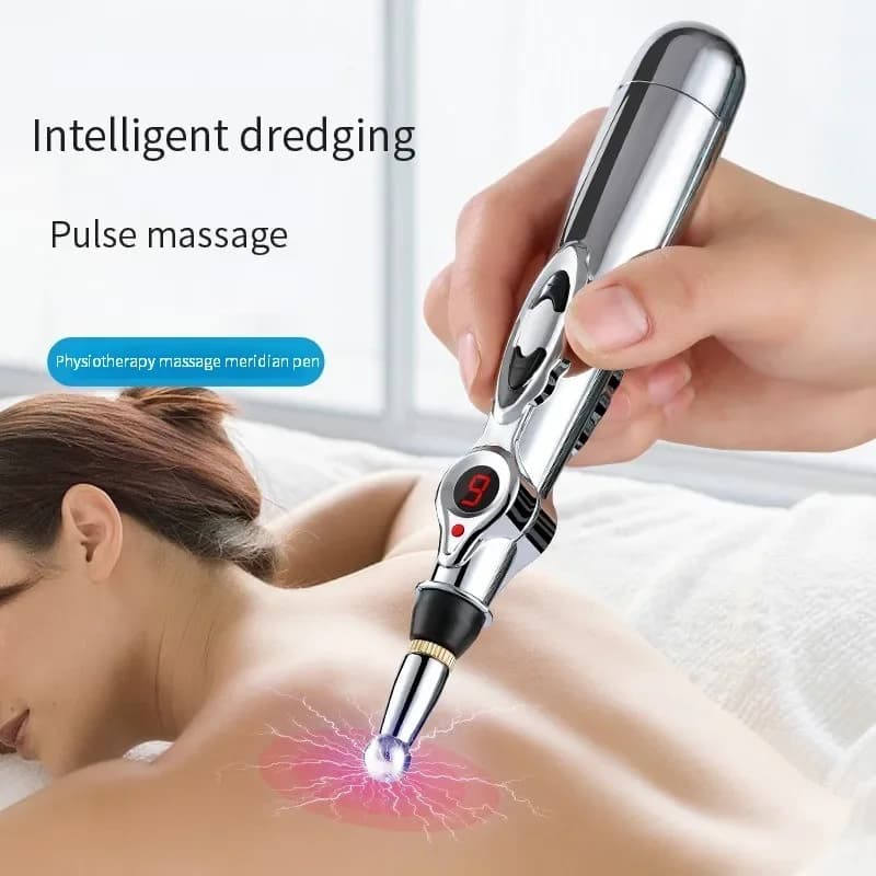Massage pen with acupuncture electronic multifunction pen meridiana pressing energy therapy energy pen tool to relieve pain