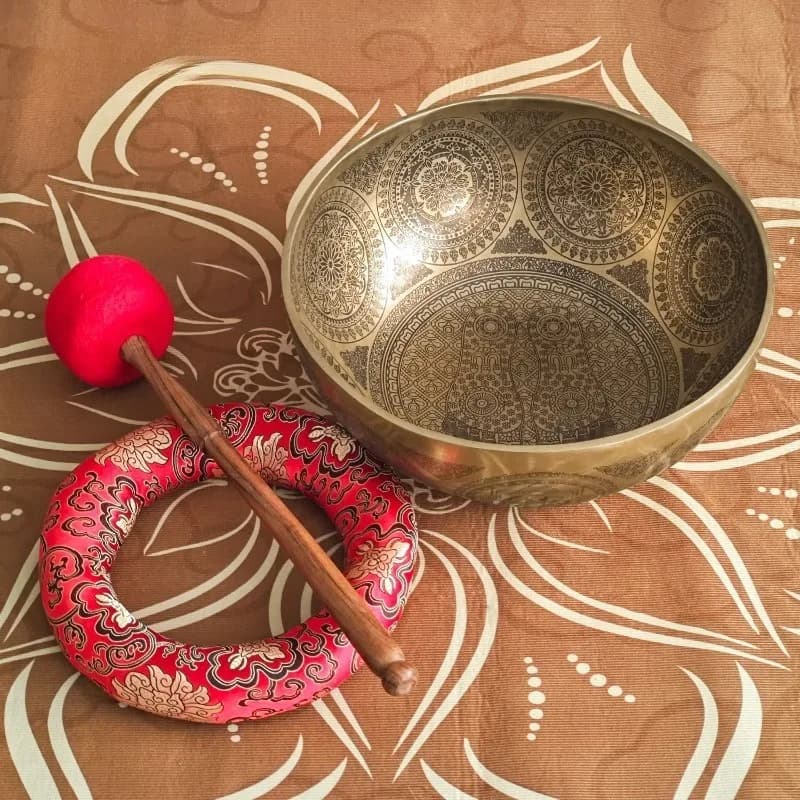 Tibetan Copper Singing Bowl Large Meditation Handmade Singing Bowls Mindfulness Yoga Sound Therapy Bowls Musical Percussion